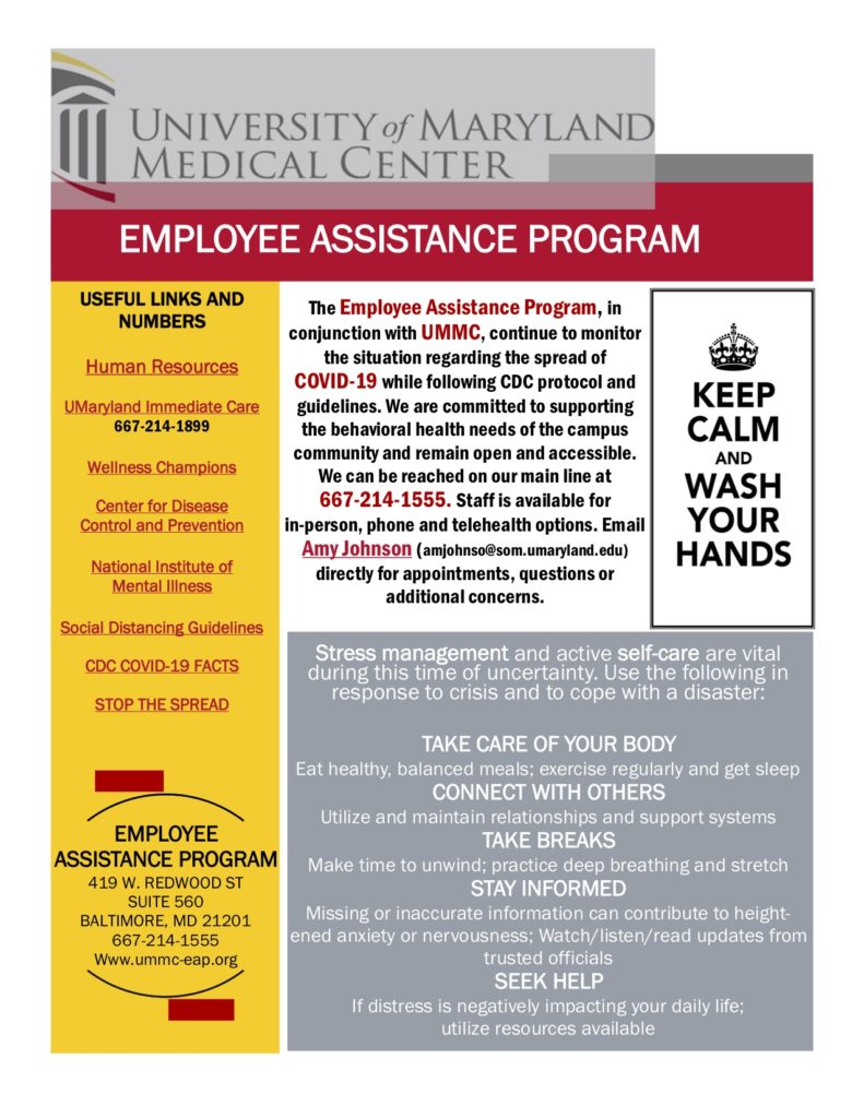 University of Maryland Medical System Employee Assistance Program EAP