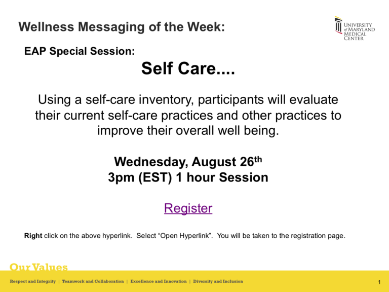 Webinar: Self-Care