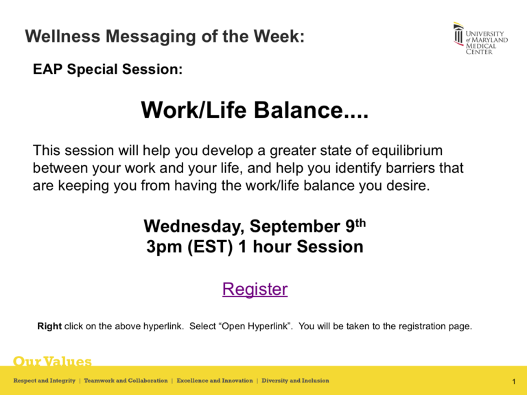 Webinar: Work/Life Balance