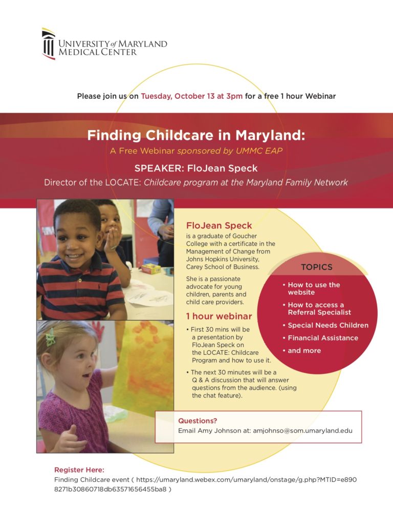 Webinar: Finding Childcare in Maryland