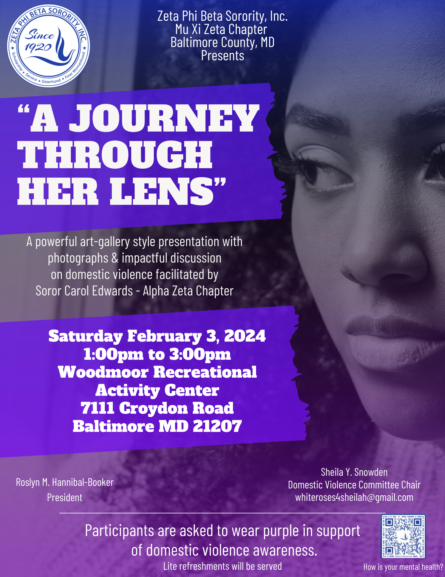 A Journey Through Her Lens February 3, 2024 flyer
